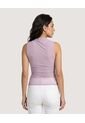 Camiseta Mesh Draped  Para Mujer Morado Ostu de Ostu