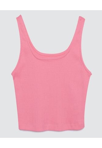 Crop Top Para Mujer Manga Sisa Color Fucsia Marca Ostu #40091824 Ostu