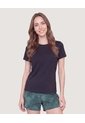 Camiseta Active Regular Básica  Para Mujer Negro Ostu de Ostu