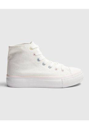 Tenis Para Mujer Canvas Color Blanco Marca Ostu #40720165