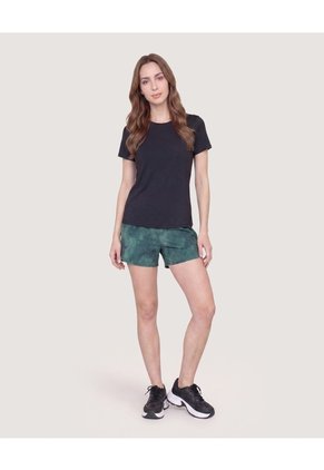 Camiseta Active Regular Básica Para Mujer Negro Ostu