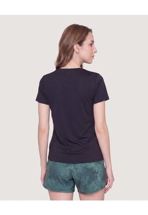 Camiseta Active Regular Básica Para Mujer Negro Ostu