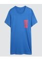 Camiseta Para Hombre Manga Corta Color Azul  Marca Ostu #60091213 de Ostu