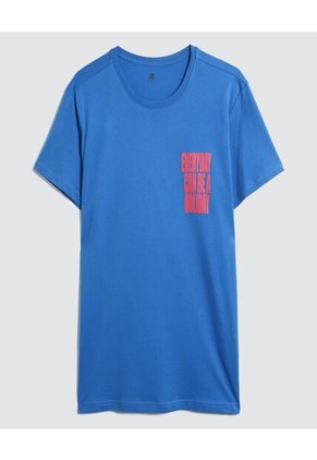 Camiseta Para Hombre Manga Corta Color Azul Marca Ostu #60091213