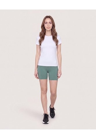 Camiseta Slim Básica Cuello Redondo  Para Mujer Blanco Ostu Ostu