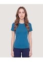 Camiseta Active Regular Cuello Redondo  Para Mujer Azul Ostu de Ostu