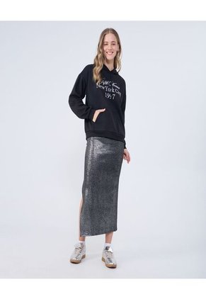 Falda Para Mujer Medio Color Negro Marca Ostu #40140152