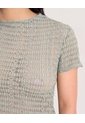 Camiseta Mesh Manga Corta  Para Mujer Verde Ostu de Ostu
