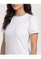 Camiseta Puff Sleeve Charm  Para Mujer Blanco Ostu de Ostu