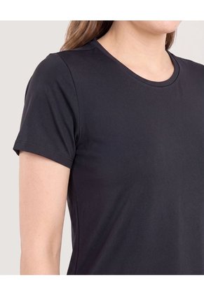Camiseta Active Regular Básica Para Mujer Negro Ostu