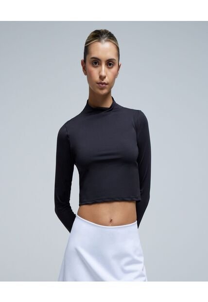 Camiseta Para Mujer Manga Larga Color Negro Marca Ostu #40092093