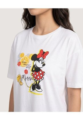 Camiseta Minnie Citrus  Para Mujer Crema Ostu