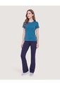 Camiseta Active Regular Cuello Redondo  Para Mujer Azul Ostu de Ostu
