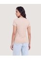 Camiseta Slim Estampada  Para Mujer Camel Ostu de Ostu