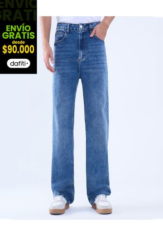 Jean Para Hombre Loose Color Azul Medio Marca Ostu #60160410 Ostu