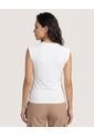 Camiseta Estampada Manga Sisa  Para Mujer Crema Ostu de Ostu