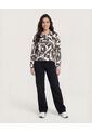 Buzo Botanical Half Zipper  Para Mujer Café Ostu de Ostu