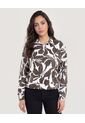 Buzo Botanical Half Zipper  Para Mujer Café Ostu de Ostu