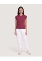 Camiseta Basica Boxi  Para Mujer Vino Ostu de Ostu