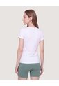 Camiseta Slim Básica Cuello Redondo  Para Mujer Blanco Ostu de Ostu