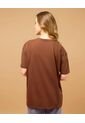 Camiseta Jessie Manga Corta  Para Mujer Café Ostu de Ostu