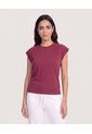 Camiseta Basica Boxi  Para Mujer Vino Ostu de Ostu