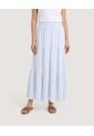 Falda Maxi Floral Breeze  Para Mujer Azul Ostu de Ostu