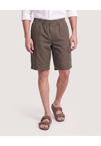 Bermuda Cargo Ajuste Relax  Para Hombre Verde Ostu Ostu