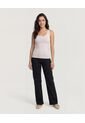 Top Basico Hombro Ancho  Para Mujer Beige Ostu de Ostu