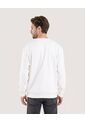 Buzo Cuello Redondo Con Screen  Para Hombre Crema Ostu de Ostu