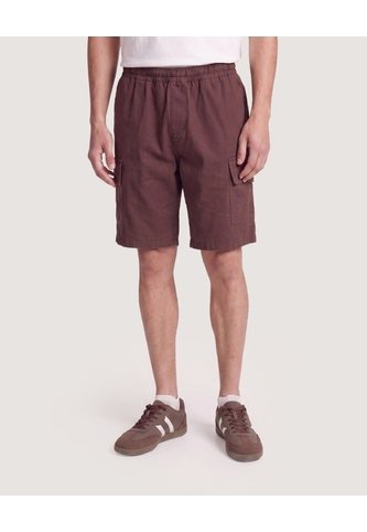 Bermuda Cargo Ajuste Relax  Para Hombre Café Ostu Ostu