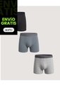 Pack Boxer X3 Náutico  Para Hombre Negro Ostu de Ostu