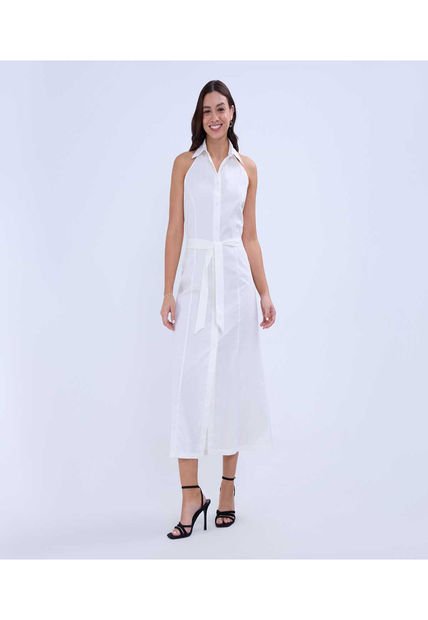Vestido Para Mujer Manga Sisa Color Crudo Marca Ostu #40170294