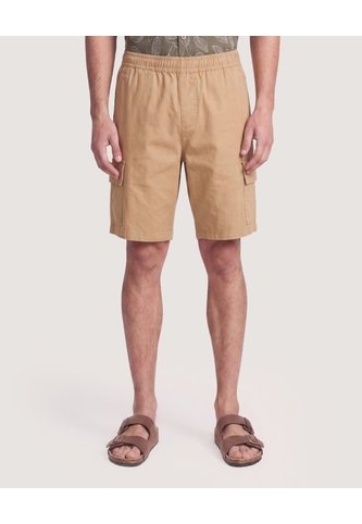 Bermuda Cargo Ajuste Relax  Para Hombre Beige Ostu Ostu