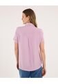Camisa Para Mujer Manga Corta Color Lila Marca Ostu #40010331 de Ostu