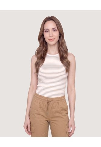 Tank Top Cuello Redondo  Para Mujer Blanco Ostu Ostu