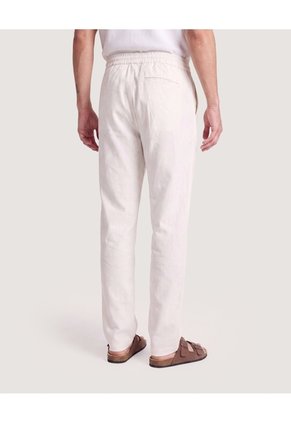 Pantalón En Efecto Rústico  Para Hombre Marfil Ostu
