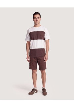 Bermuda Cargo Ajuste Relax  Para Hombre Café Ostu