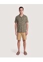 Bermuda Cargo Ajuste Relax  Para Hombre Beige Ostu de Ostu