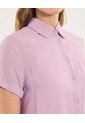 Camisa Para Mujer Manga Corta Color Lila Marca Ostu #40010331 de Ostu