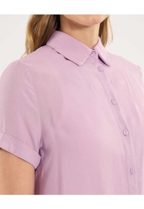 Camisa Para Mujer Manga Corta Color Lila Marca Ostu #40010331