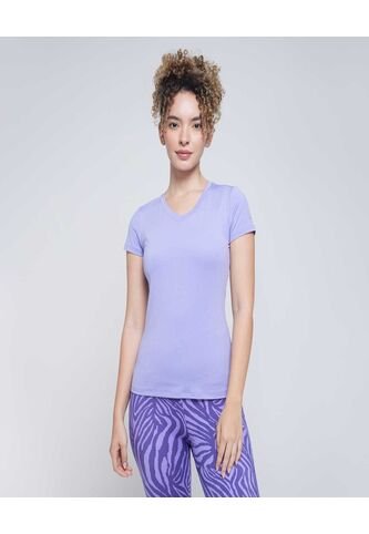 Camiseta Para Mujer Manga Corta Color Morado Marca Ostu #40092074 Ostu