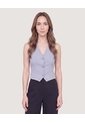 Chaleco Punto Modern  Para Mujer Gris Ostu de Ostu