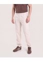 Jogger Plano Texturizado  Para Hombre Beige Ostu de Ostu