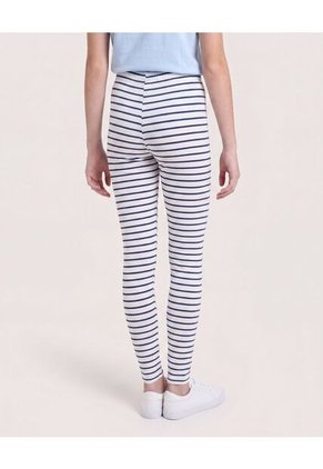 Pack X2 Leggings Rayas Para Niña Infantil Niña Negro Ostu