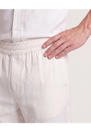 Pantalón En Efecto Rústico  Para Hombre Marfil Ostu