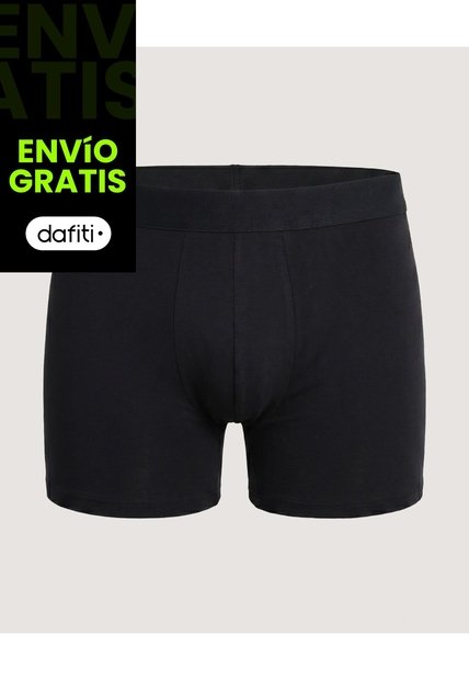 Bóxer Medio Básico De Confort  Para Hombre Negro Ostu