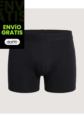 Bóxer Medio Básico De Confort Para Hombre Negro Ostu
