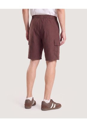 Bermuda Cargo Ajuste Relax  Para Hombre Café Ostu
