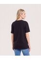 Camiseta Cenicienta Relaxed   Para Mujer Negro Ostu de Ostu